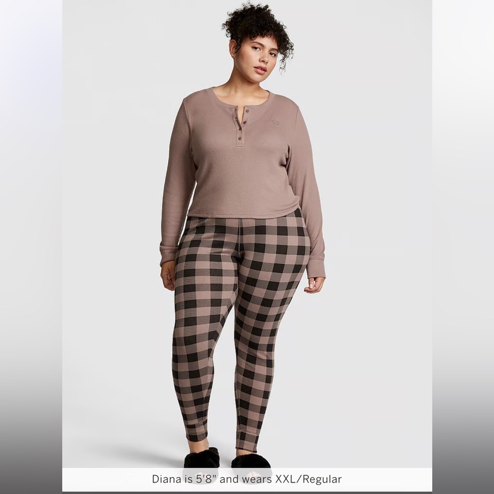 PINK Thermal Long Pajama Set